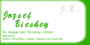 jozsef bicskey business card