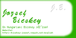 jozsef bicskey business card